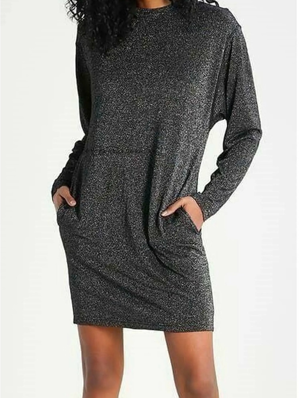 DIESEL D-Cetix A R Womens Small Metallic Cutout Long Sleeve Loose Dress Tunic